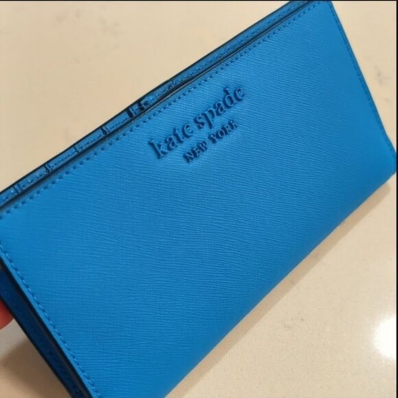 Kate Spade New York Cameron Monotone Saffiano Large Slim Bifold Wallet NWOT - Picture 1 of 8